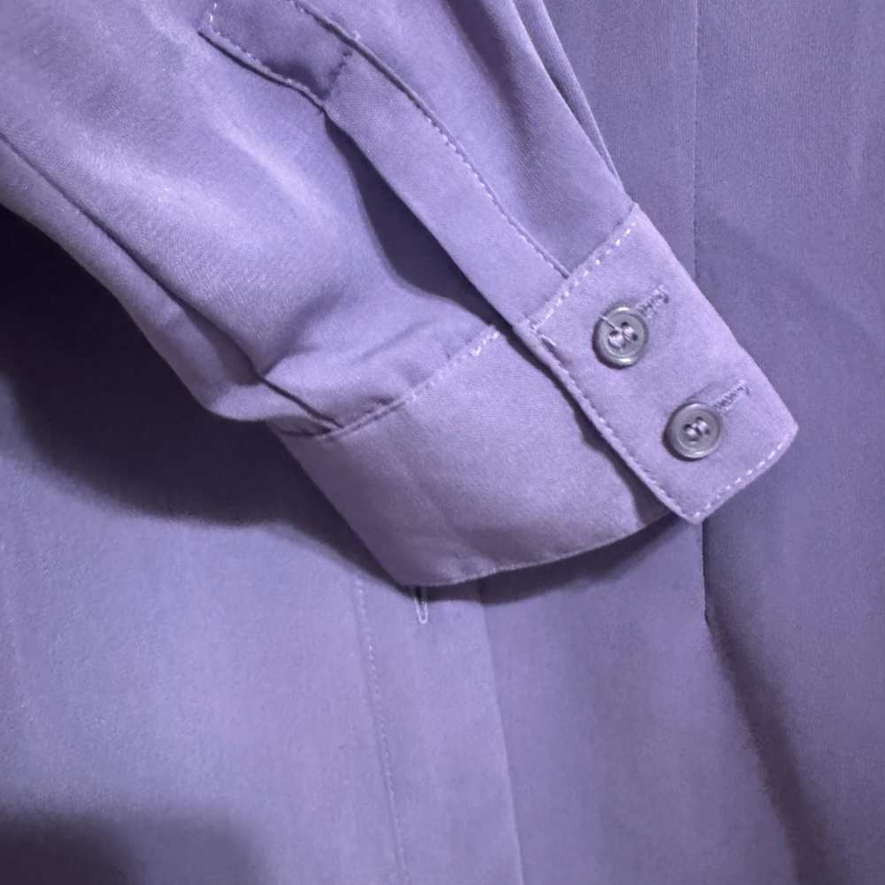Purple Button-Up Blouse - Picture 9 of 11